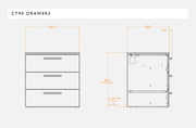CT 90 Triple Drawers