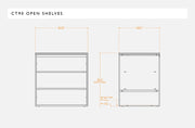 CT 90 Open Shelf with Neolith shelves