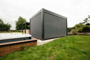 Outlet Maranza Manual Louvered Pergola 3m x 3m + 4 screens Matt Grey