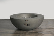 Sorvello fire bowl in warm grey stone-effect finish
