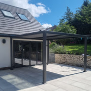 Outlet Maranza Manual Louvered Pergola 3.5m x 3.6m Matt Grey