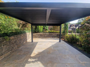 Outlet Maranza Manual Louvered Pergola 3.5m x 3.6m Matt Grey