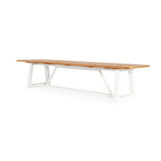 Ex-display medium Ovada bench 210cm (matt white & teak)