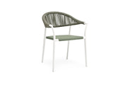 Ex-display Matera dining chair (matt white & forest green)