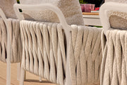 Fiave & Palermo Dining Collection by SUNS featuring Fiave dining chairs and Palermo dining table in Camel Sand finish