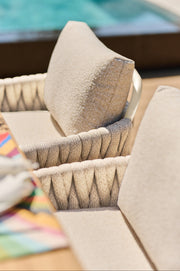 Fiave & Palermo Dining Collection by SUNS featuring Fiave dining chairs and Palermo dining table in Camel Sand finish