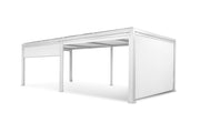 Outlet Maranza Manual Deluxe Louvered Pergola 3.5m x 5.4m + 6 screens Matt White