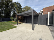 Outlet Maranza Manual Louvered Pergola 3m x 3.6m + 4 screens Matt Grey