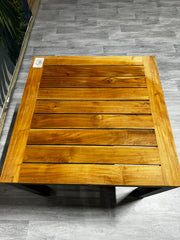 Ex-display Monte Vari table 90cm x 90cm (matt royal grey & teak)