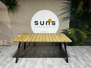 Ex-display Simi table 180cm (matt royal grey & teak)