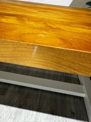 Ex-display large Ovada table 280cm (matt white & teak)