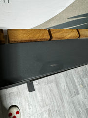 Ex-display Evora lounge table (matt royal grey & teak)