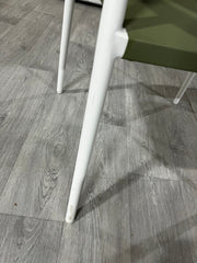 Ex-display Matera dining chair (matt white & forest green)