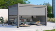 Outlet Maranza Manual Deluxe Louvered Pergola 3.5m x 3.6m + 4 screens Matt Grey