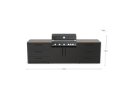 The Blenheim Modular Outdoor Kitchen Single Wall S004