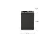 CT60 Countertop with side burners - Nero