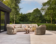 Vivaro Lounge Collection Bronze outdoor sofa set with armchairs on modern terrace