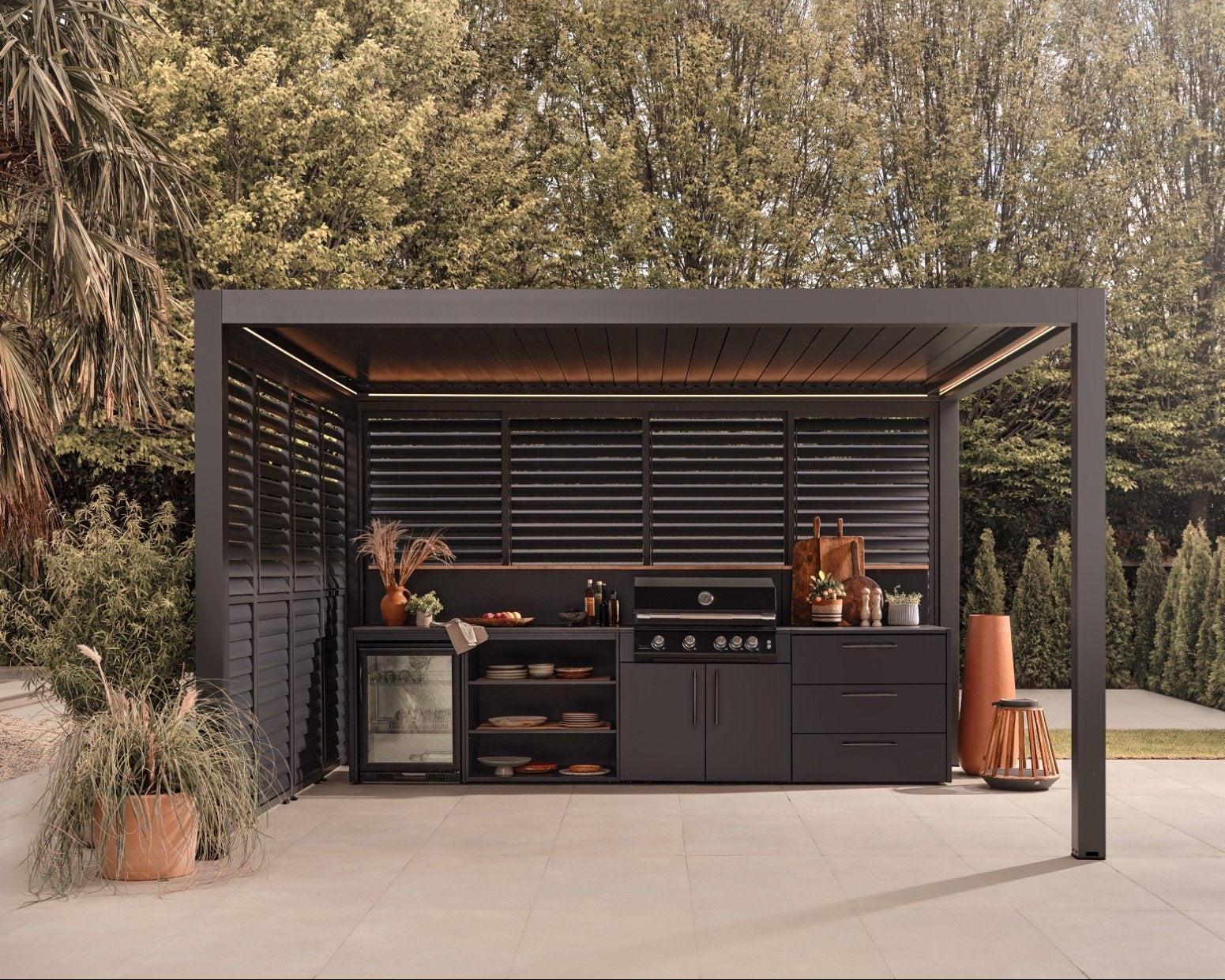 The Blenheim Modular Outdoor Kitchen and Luxe Pergola