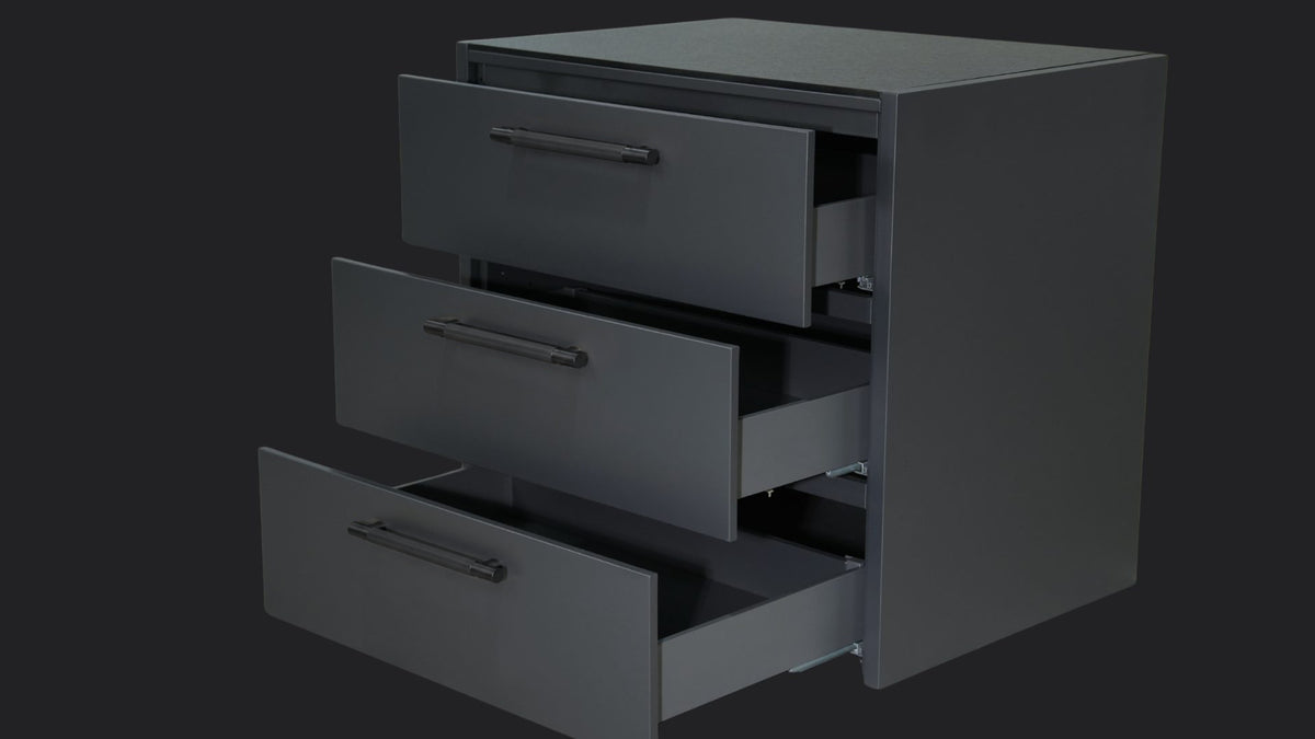  90cm Triple Drawers