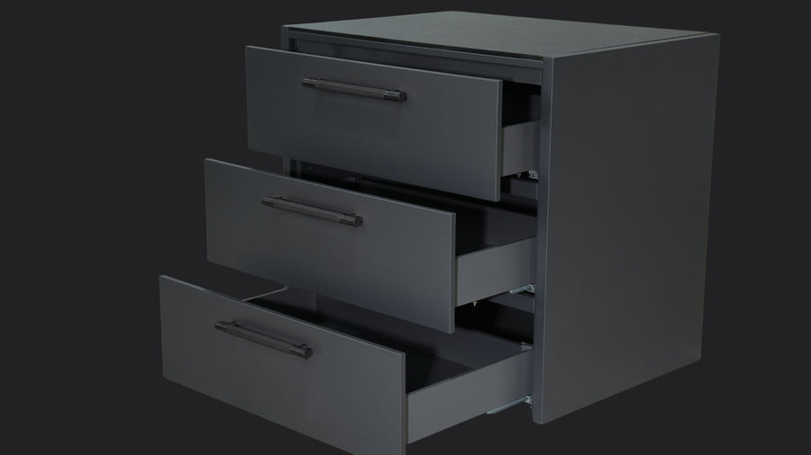  90cm Triple Drawers