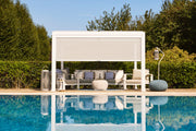 Maranza Manual Deluxe Louvered Pergola 3m x 3.6m + 4 screens (matt white)