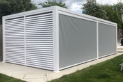 Outlet Maranza Manual Deluxe Louvered Pergola 3.5m x 5.4m + 6 screens Matt White