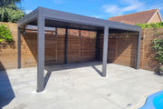 Positano Louvered Roof LED Pergola 3.6m x 5.3m - Including 6x Side Screens