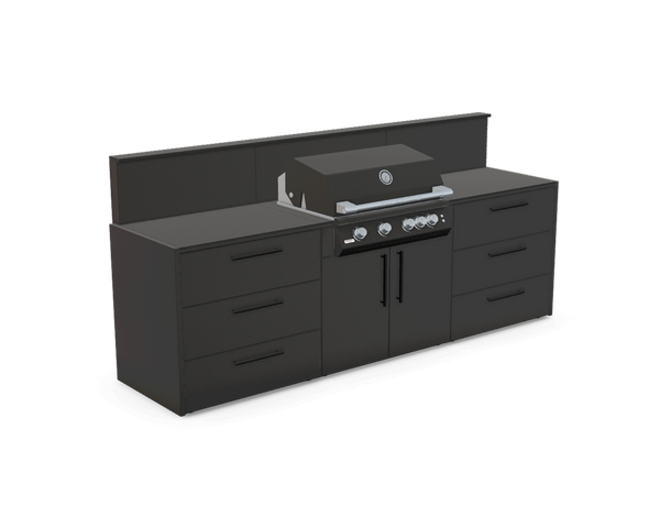 Nero Riverwashed worktop and back-wall