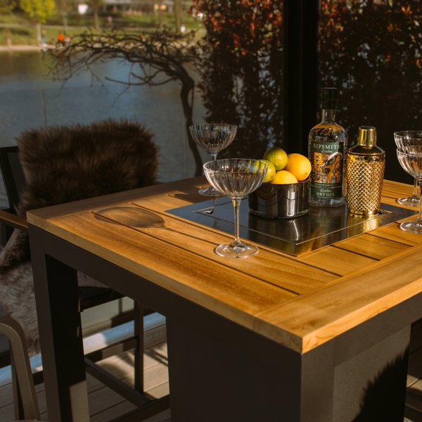 Monte Vari Bar Table with Firepit from suns lifestyle