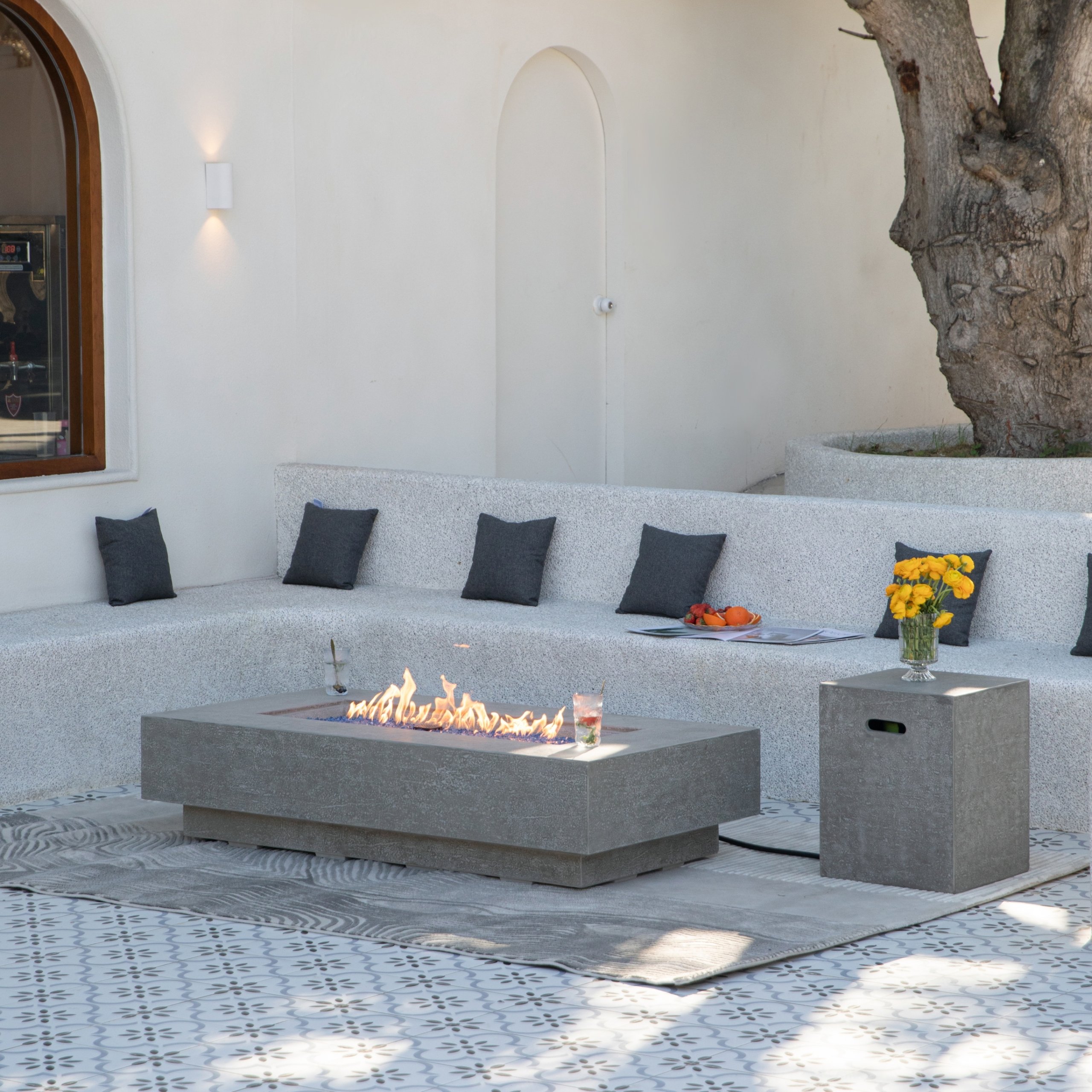 Riviera firepit from suns lifestyle